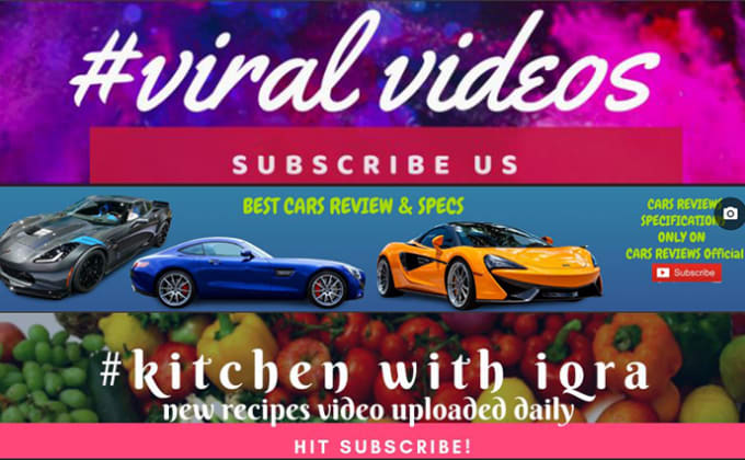 Gig Preview - Design attractive youtube thumbnail and channel art for you