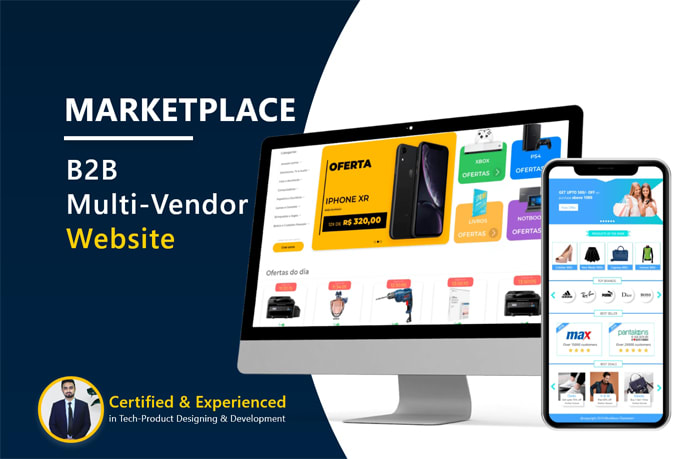 Gig Preview - Develop b2b multi vendor ecommerce marketplace website