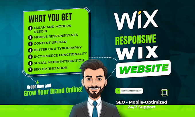 Gig Preview - Build responsive wix web design and redisgn wix website