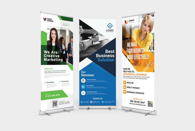 Gig Preview - Design corporate roll up banner, retractable banner