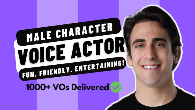 Gig Preview - Be your voice actor for video game and animation characters in english