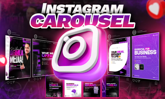 Gig Preview - Design an attractive, creative carousel post for your instagram