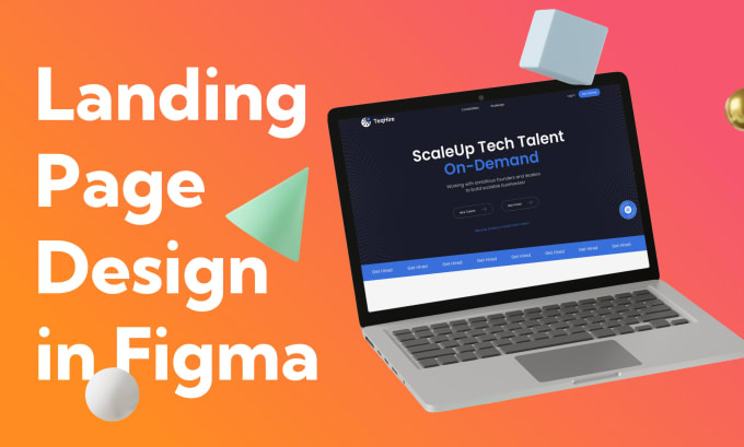 Gig Preview - Design eye catching landing page or website in figma