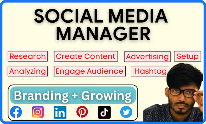 Gig Preview - Your digital marketing manager or social media manager