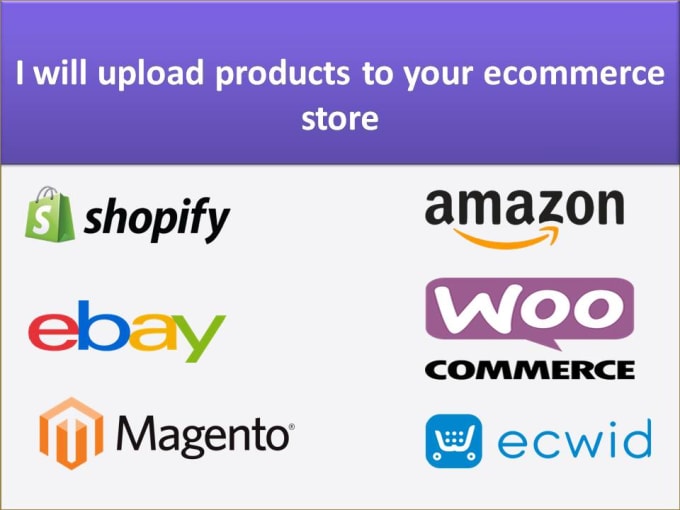 Gig Preview - Upload products to your ecommerce store