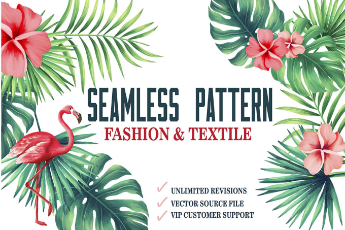 Gig Preview - Design seamless pattern textile prints pattern design