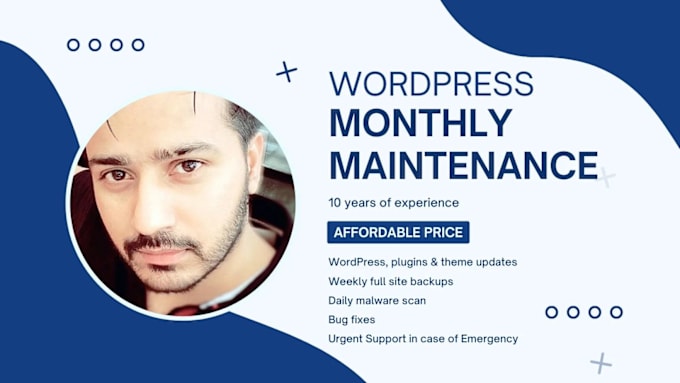 Gig Preview - Maintain your wordpress website on a monthly basis