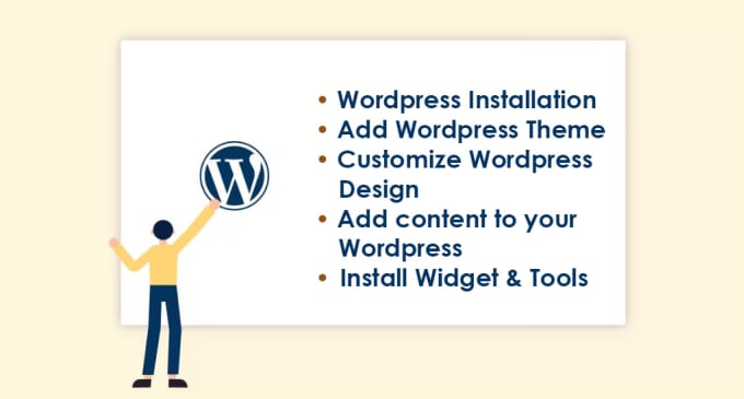 Gig Preview - Install wordpress and update content fix theme