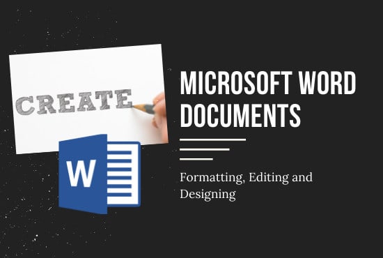 Gig Preview - Create, edit or redesign your microsoft word documents