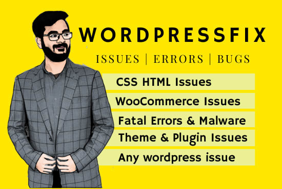 Gig Preview - Fix wordpress issues, wordpress website or errors