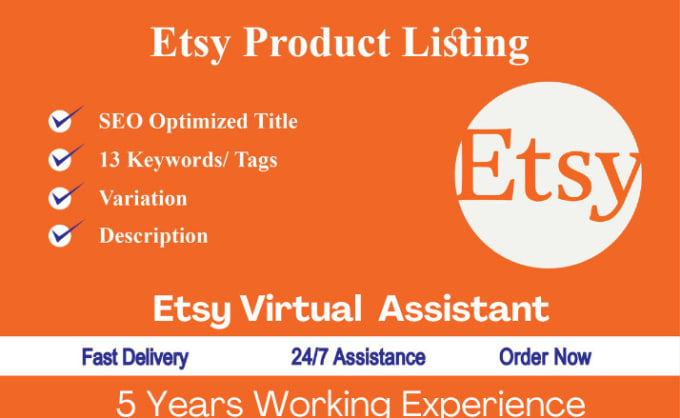 Gig Preview - Create etsy listing with SEO title, tags and description