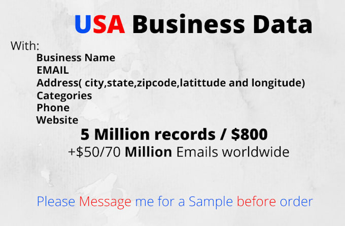 Gig Preview - Provide usa business leads with emails