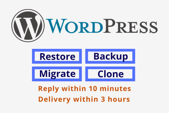 Gig Preview - Migrate, transfer or clone wordpress website quickly