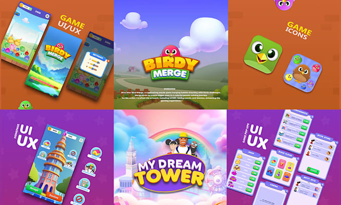 Gig Preview - Do mobile UI UX design hypercasual,casual,hybrid games