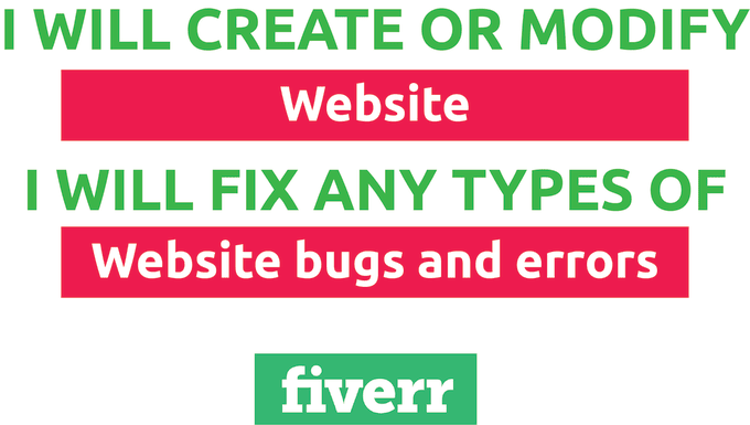 Gig Preview - Fix a bug and create or modify the website