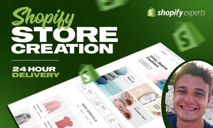 Gig Preview - Build you a branded shopify dropshipping store within 24h