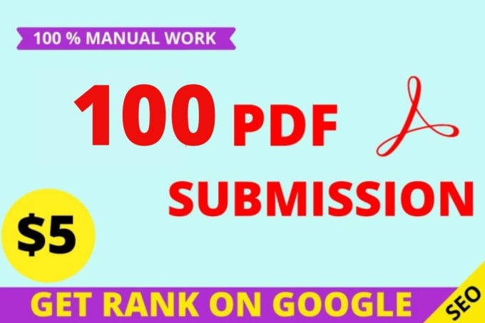 Gig Preview - Do manually PDF submission to 100 pdf sharing sites