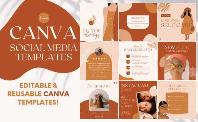 Gig Preview - Create canva instagram templates for a beautiful feed