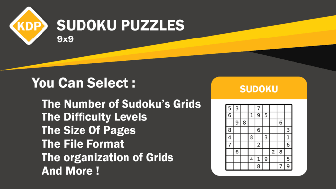 Gig Preview - Create a sudoku activity book interior for your amazon KDP