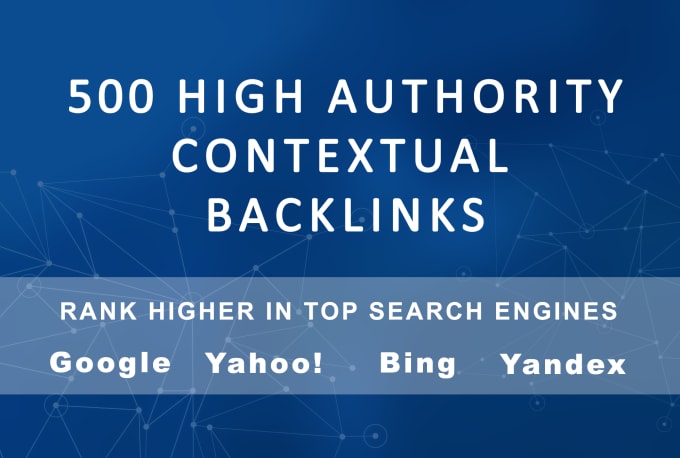 Gig Preview - Provide 500 contextual high authority backlinks