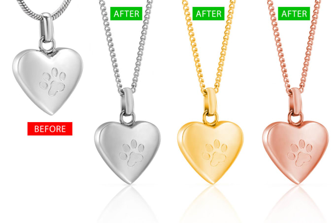 Gig Preview - Edit jewelry photos, product image retouching, color change