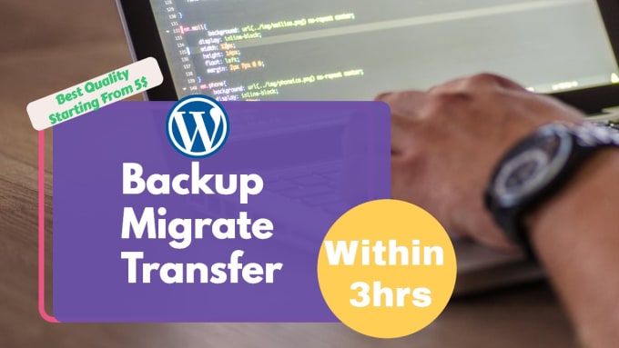 Gig Preview - Backup copy migrate transfer wordpress website in 1 hour