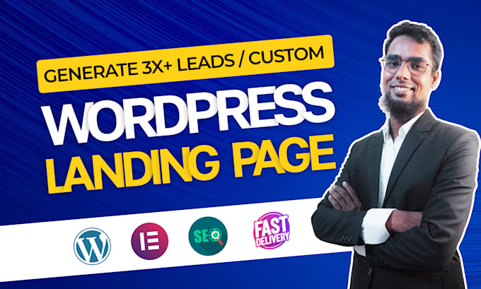 Gig Preview - Build a custom wordpress landing page or HTML landing page design