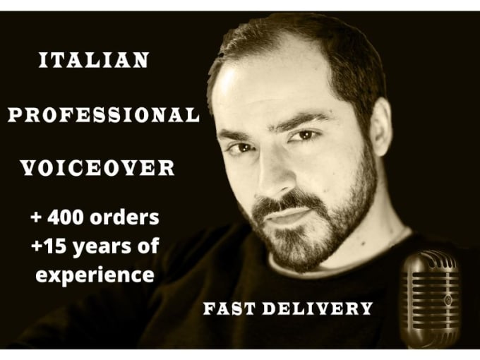 Gig Preview - Record pro italian and english male voice over in 24h