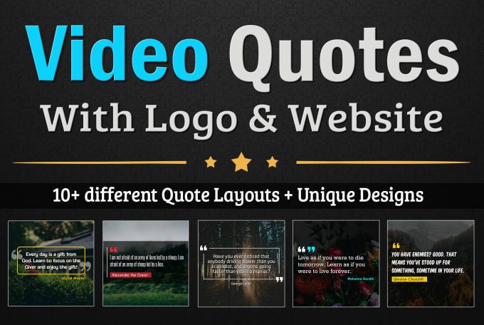 Gig Preview - Design video quotes with your logo or website