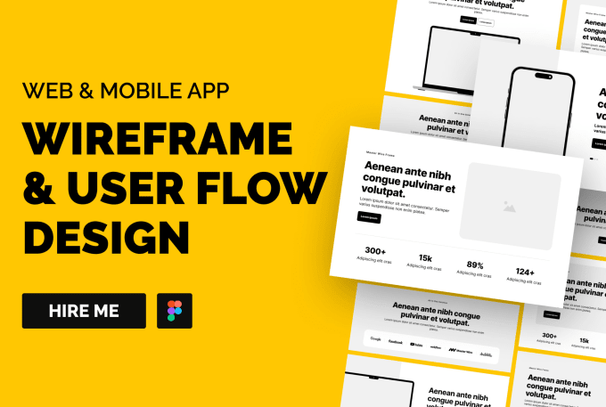 Gig Preview - Design wireframes for your website in figma and xd