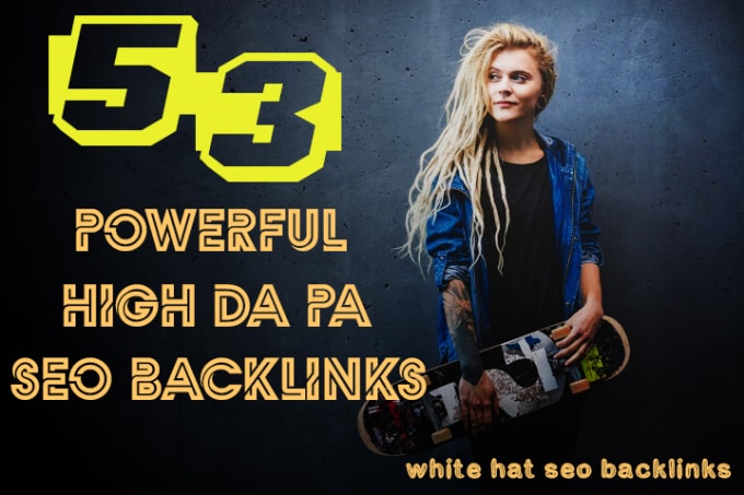 Gig Preview - Create 53 manual white hat powerful high da SEO backlinks