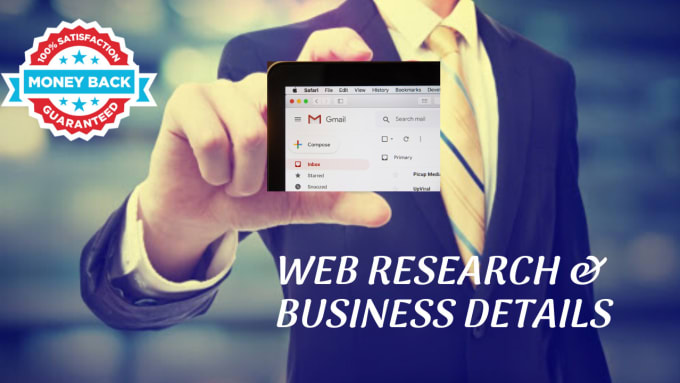 Gig Preview - Do web research, market research and collect email