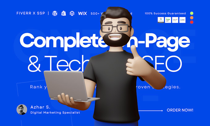 Gig Preview - Do onpage SEO, technical fixes on wordpress, wix, shopify, webflow, joomla, duda