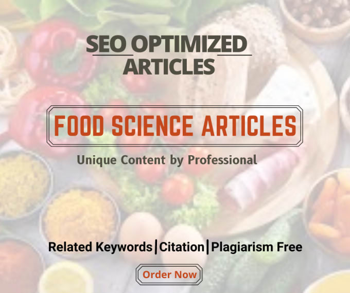 Gig Preview - Write food science or nutrition articles for you