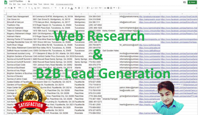 Gig Preview - Do web research and b2b lead generation for your business