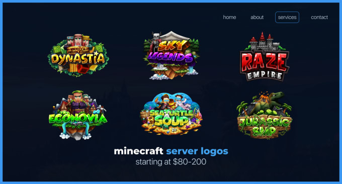 Gig Preview - Create a logo for your minecraft server