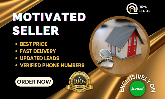 Bestseller - do real estate motivated seller leads and active cash buyer with skip tracing