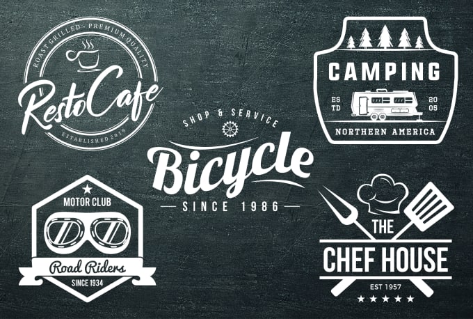 Gig Preview - Design retro vintage and badge logo