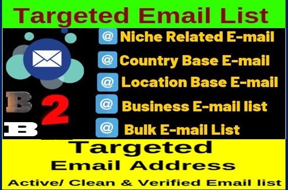 Bestseller - create 10k niche targeted email list, active email list