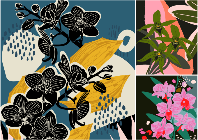 Gig Preview - Create floral elements pattern illustration