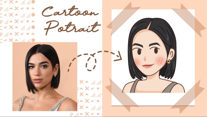 Gig Preview - Convert your photo into cute cartoon portrait vector