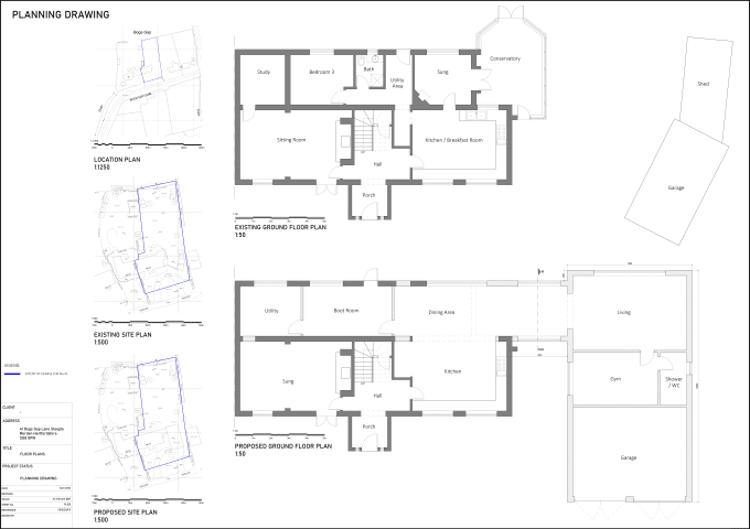 Gig Preview - Draw UK planning permission drawings