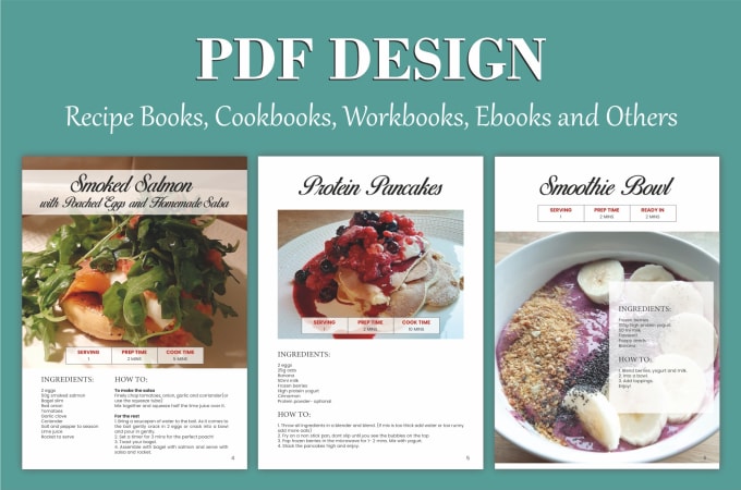 Gig Preview - Design cookbook, ebook, recipe book, and cover design