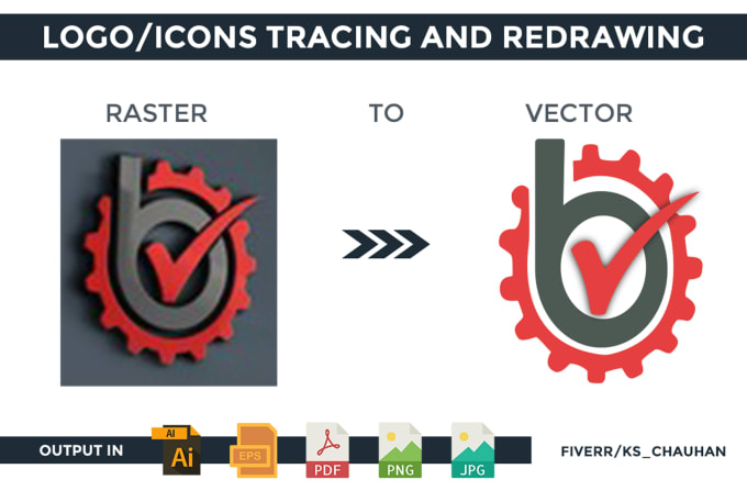 Gig Preview - Do basic logo tracing, vector tracing, convert to vector