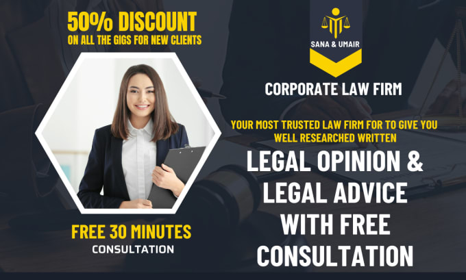 Gig Preview - Be your lawyer to draft legal documents and legal opinion