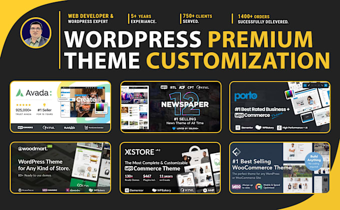 Gig Preview - Do wordpress premium theme customization in 24 hours