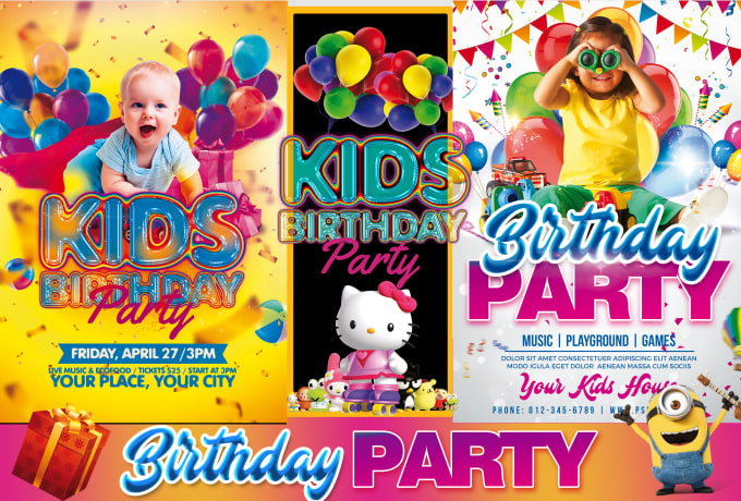 Gig Preview - Do kids event, kids birthday, kids party, flyers or poster