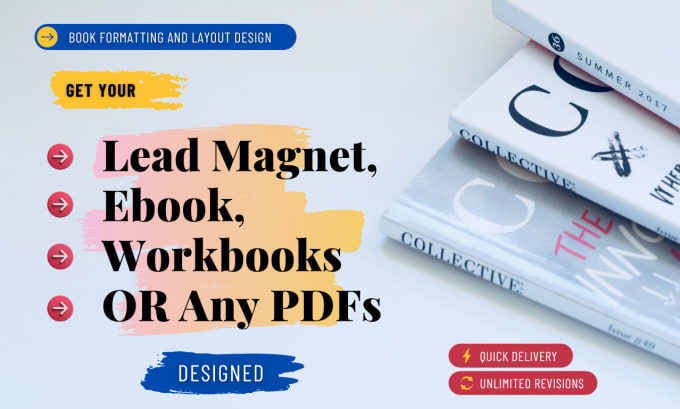 Gig Preview - Design lead magnet, ebook, workbook, cover and pdfs