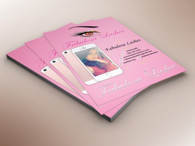 Gig Preview - Do beautiful lash extension flyer design