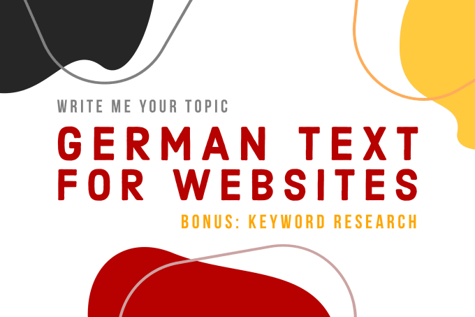 Gig Preview - Write your german website content for a perfect start